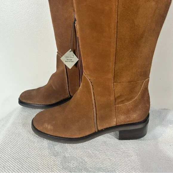 Cole Haan Grand 360 Suede Cal Gary Boots Size 5 B Women Waterproof Chestnut NEW